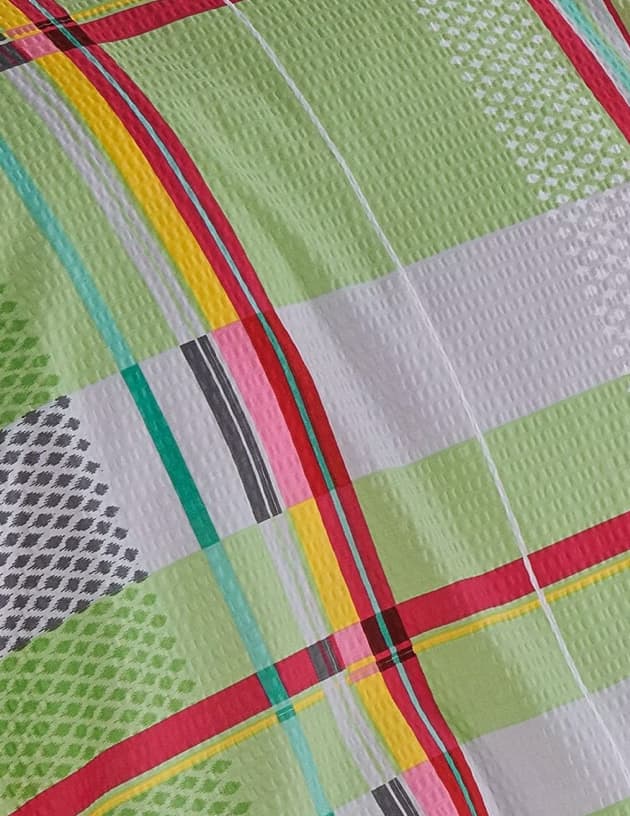 Janine Mako-Soft-Seersucker Bettwäsche Tango 20139-06 limone magenta